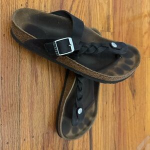 Birkenstock Gizeh Black Braided Sandal Women's Size 39 / 8US